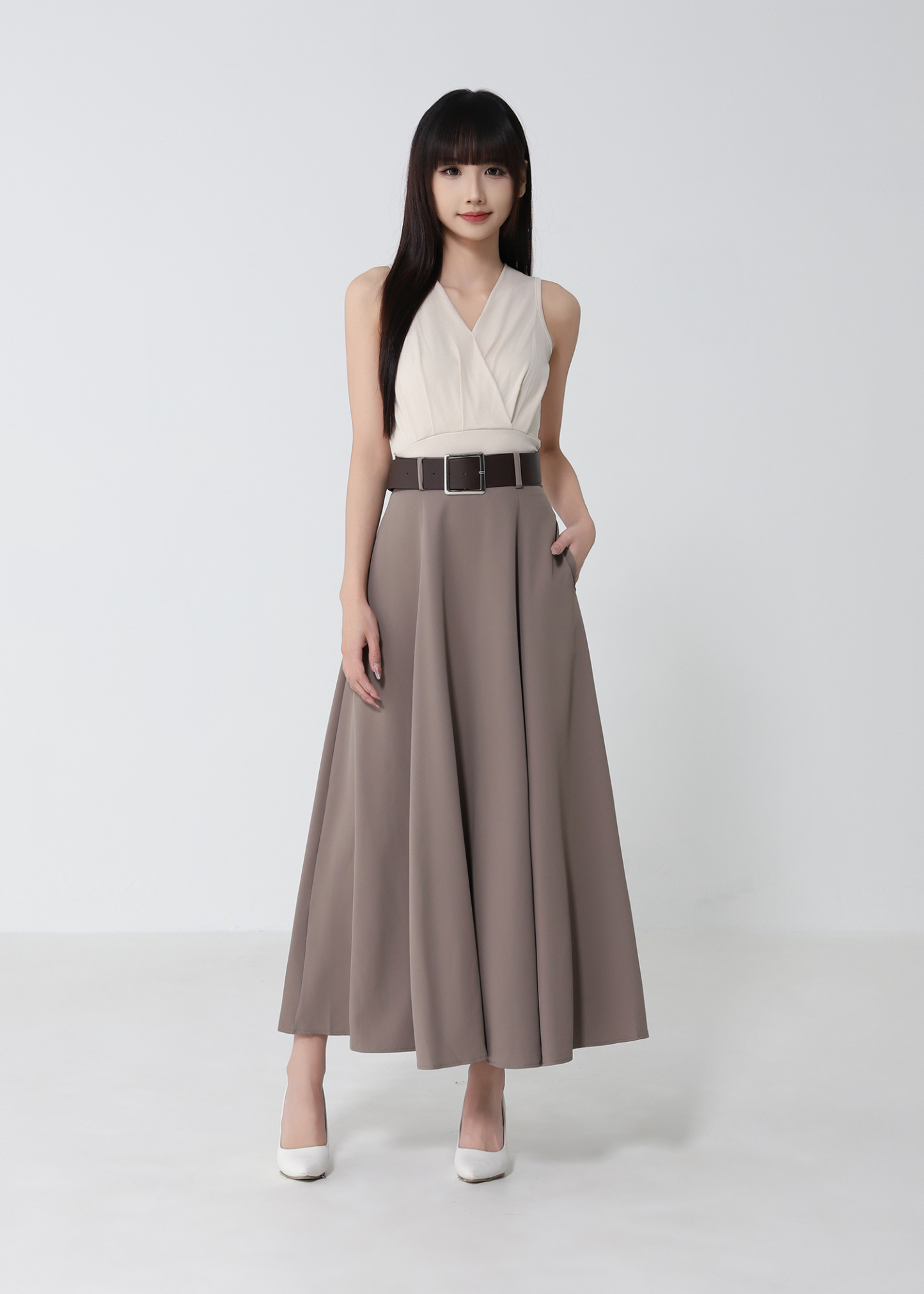 Wrap V-Neck Sleeveless Top DJ281