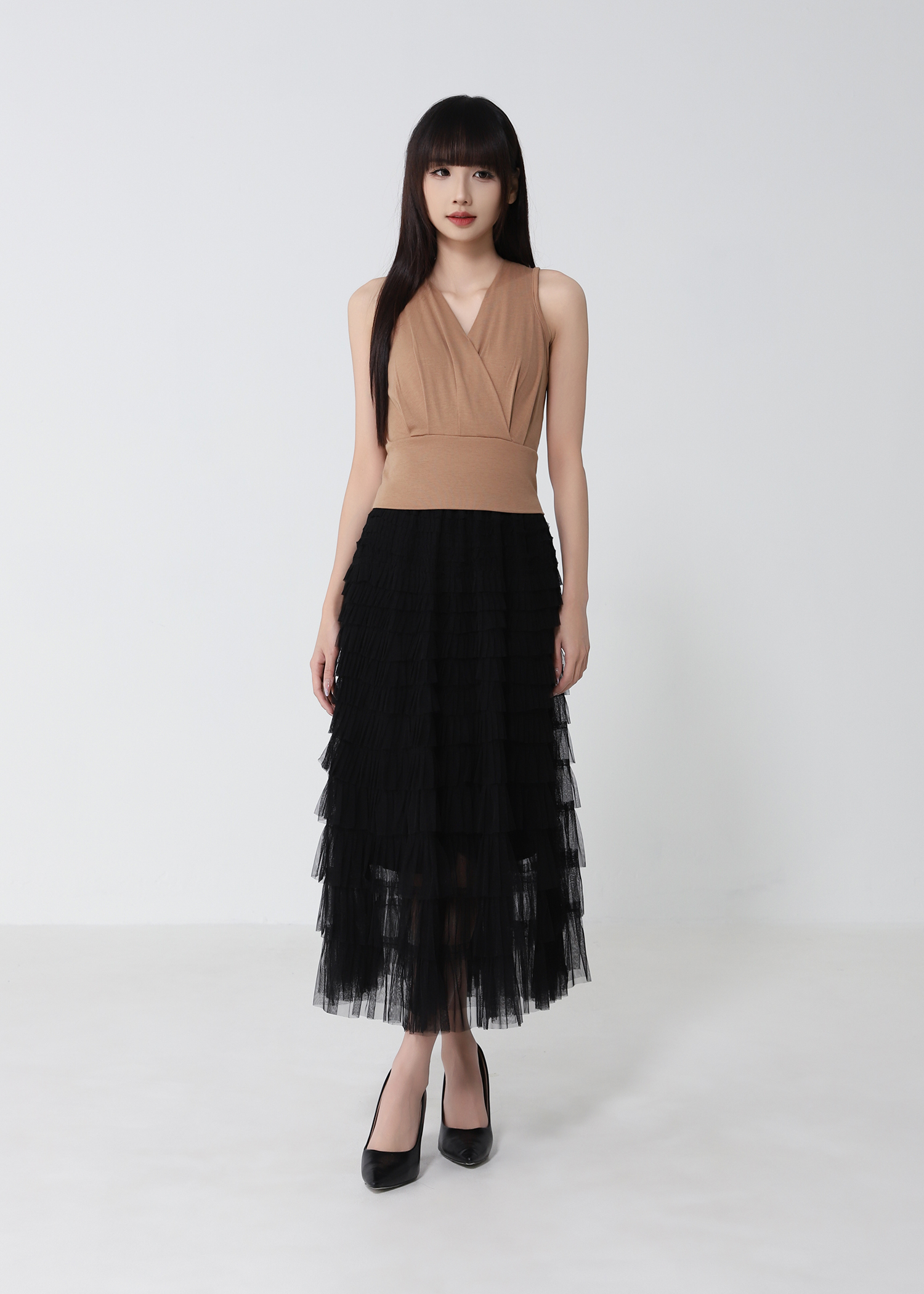 Wrap V-Neck Sleeveless Top DJ281