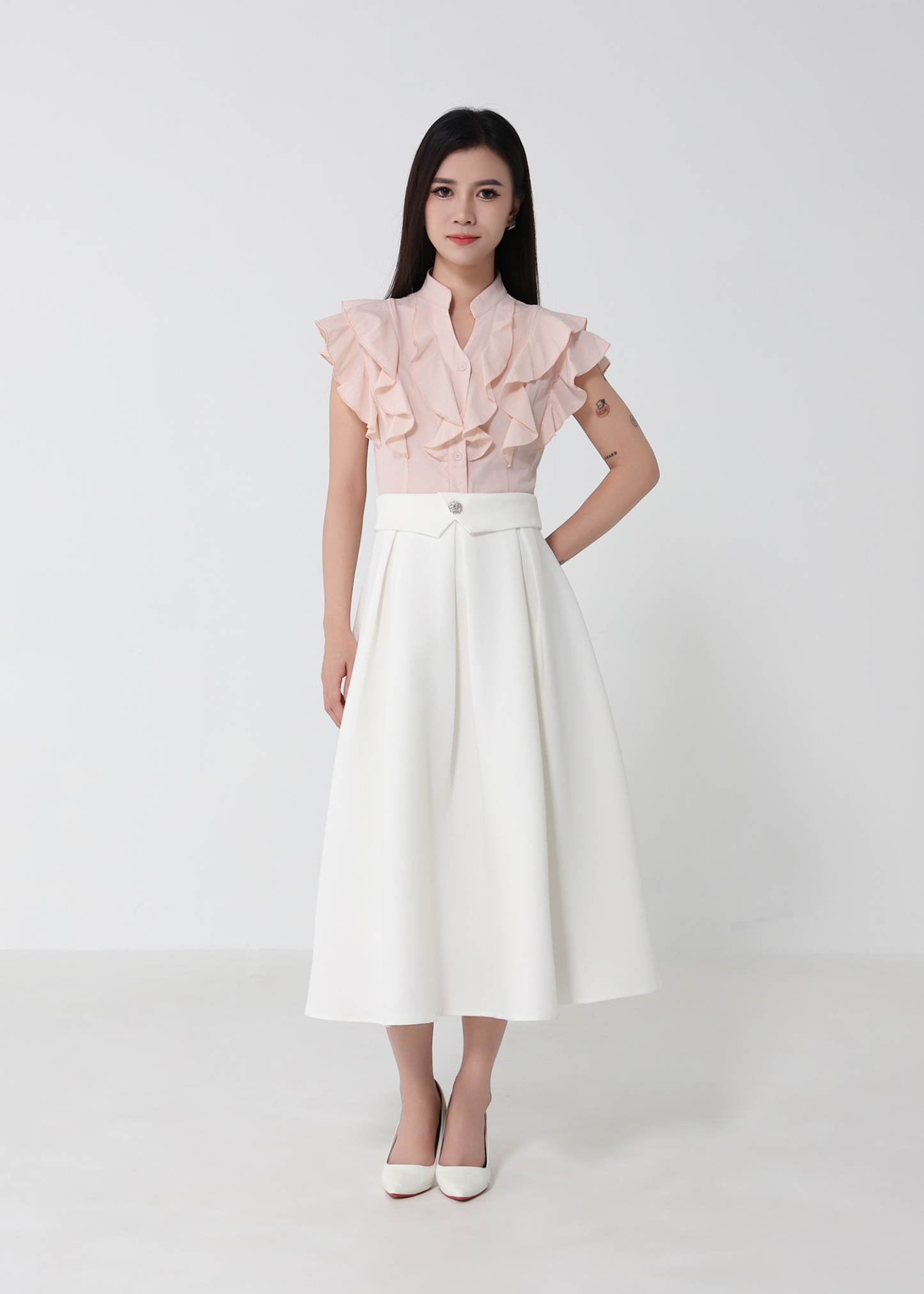 Sleeveless Ruffles Top DJ282
