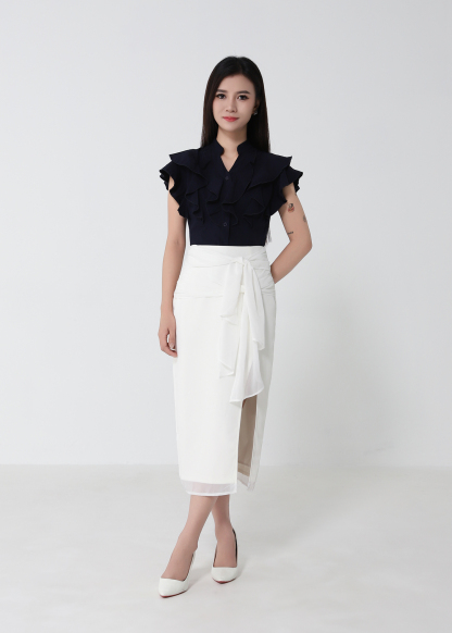Sleeveless Ruffles Top DJ282