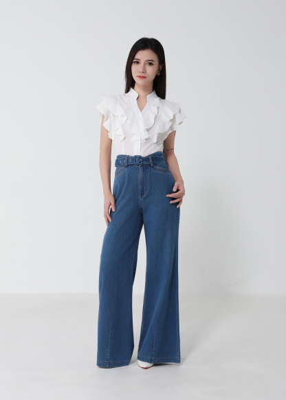 Sleeveless Ruffles Top DJ282