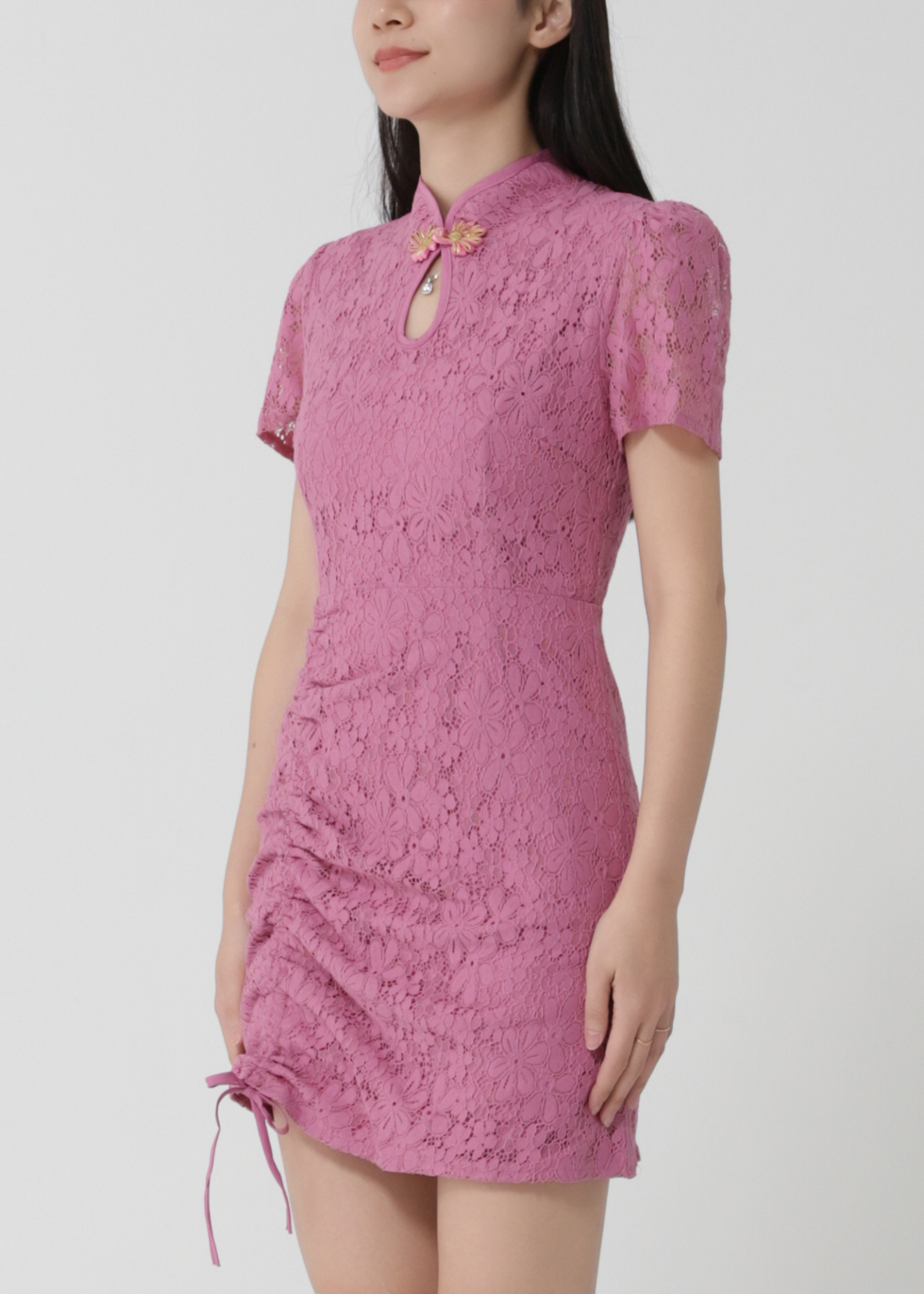 Short Sleeve Back Zip Dress 30296