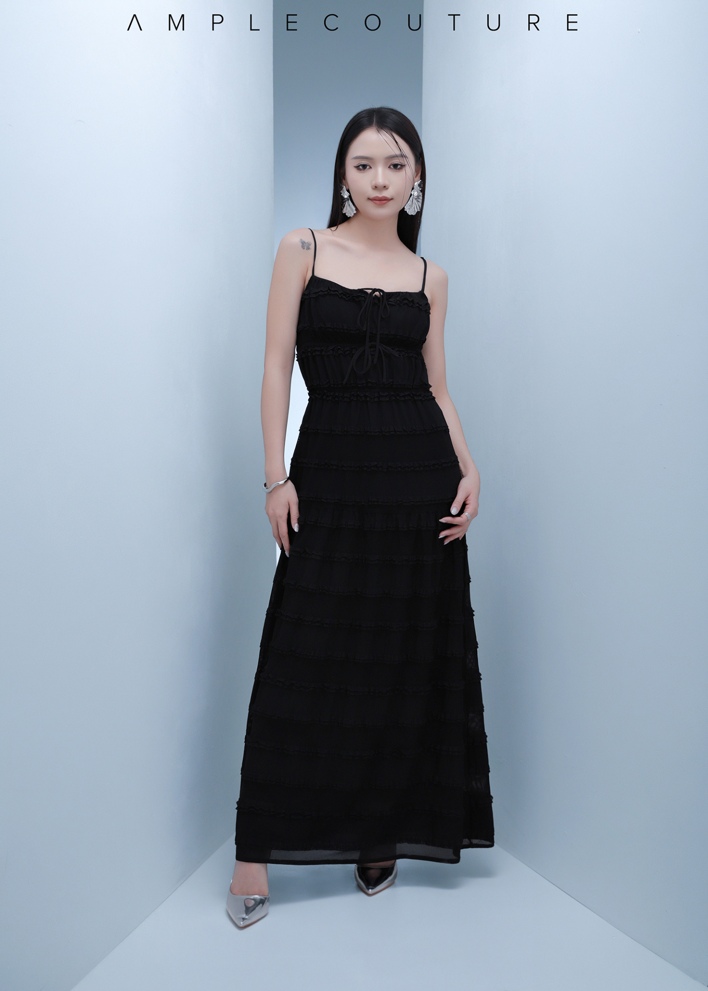 Elagent Mesh Sleeveless Dress 49667