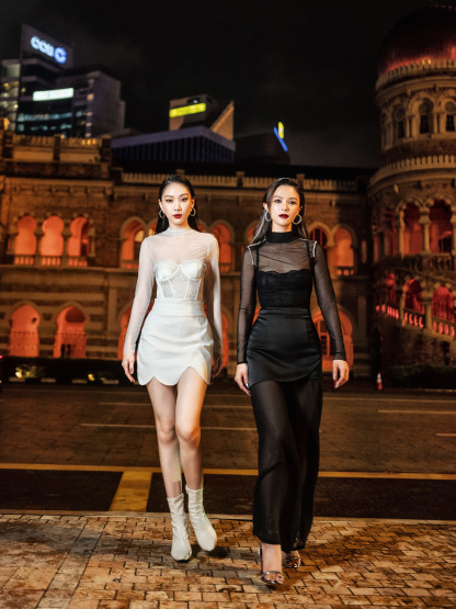 [PREORDER] Decorative With Pearl Net Top AC422