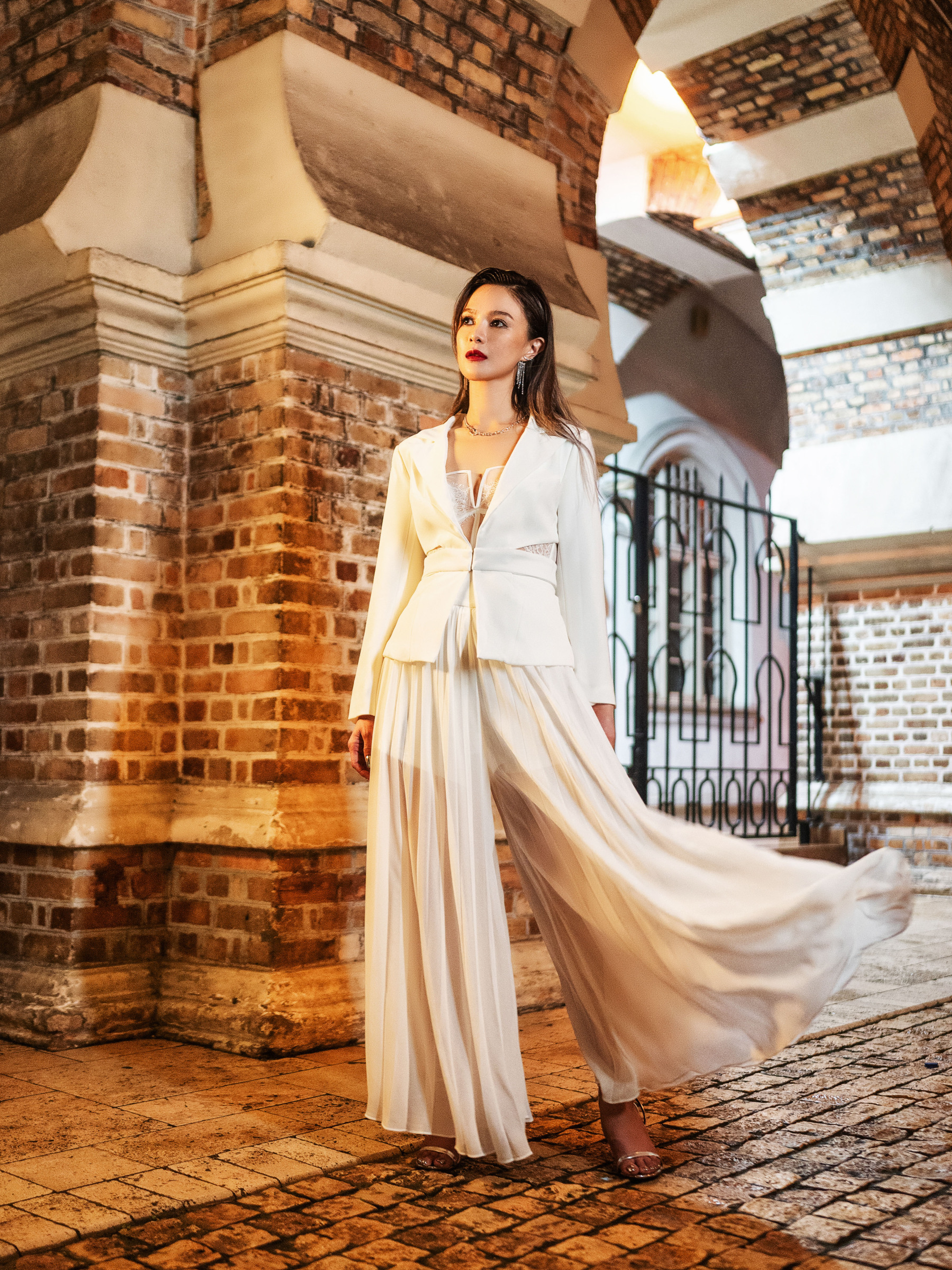 High Waist Pleated Long Skirt AC417