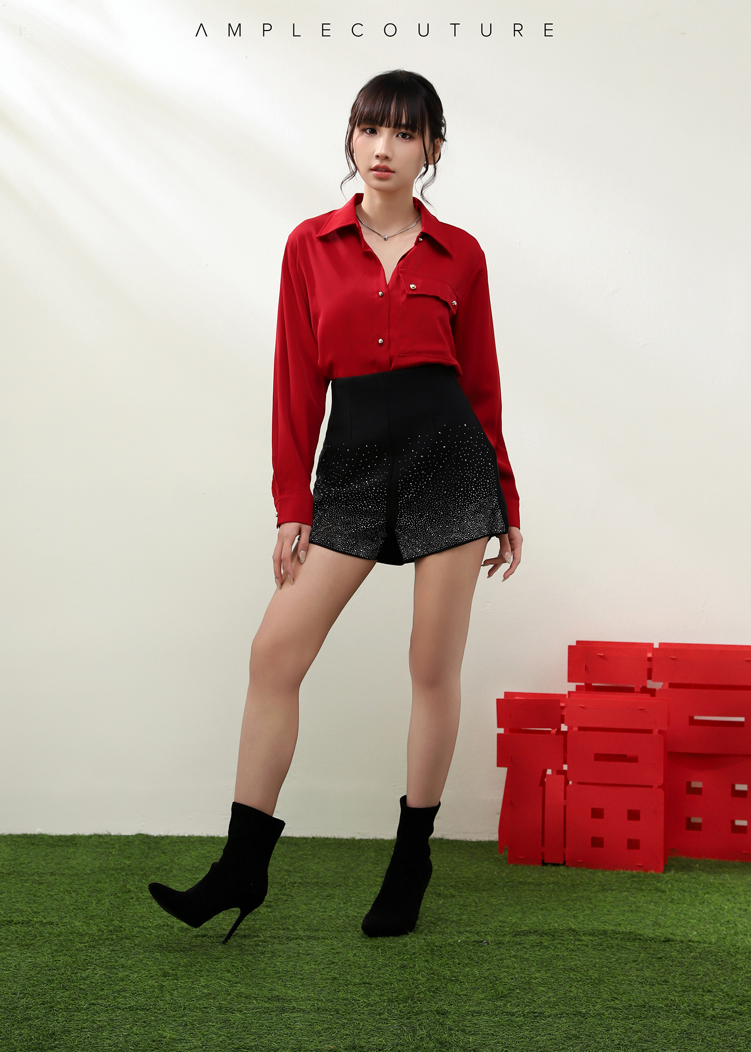 High Waist Bling Short Pants AC870