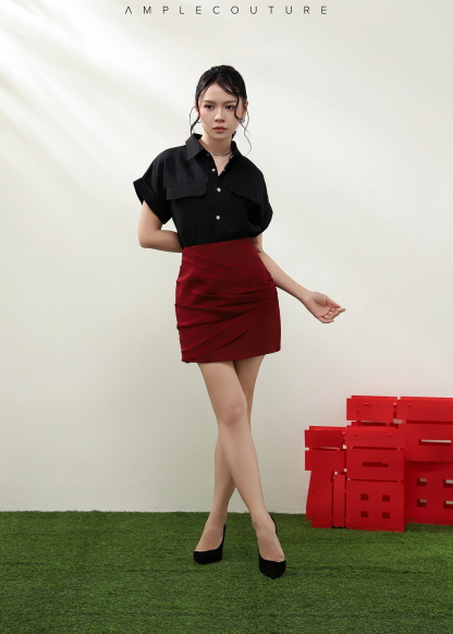 HigH Waist Wrap Net Skirt Pants AC782