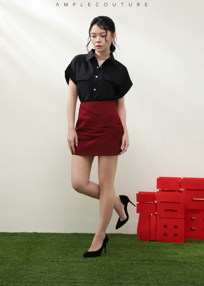 HigH Waist Wrap Net Skirt Pants AC782