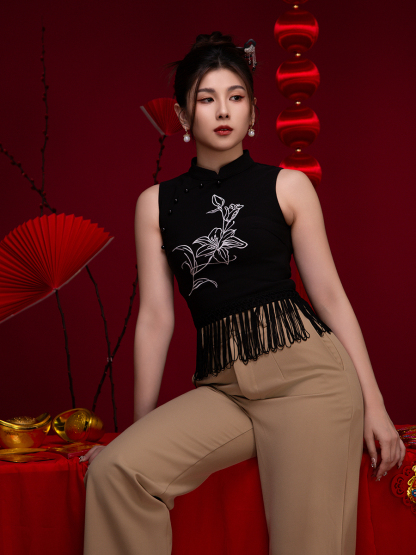 New Year Wear Tassel Top AC829