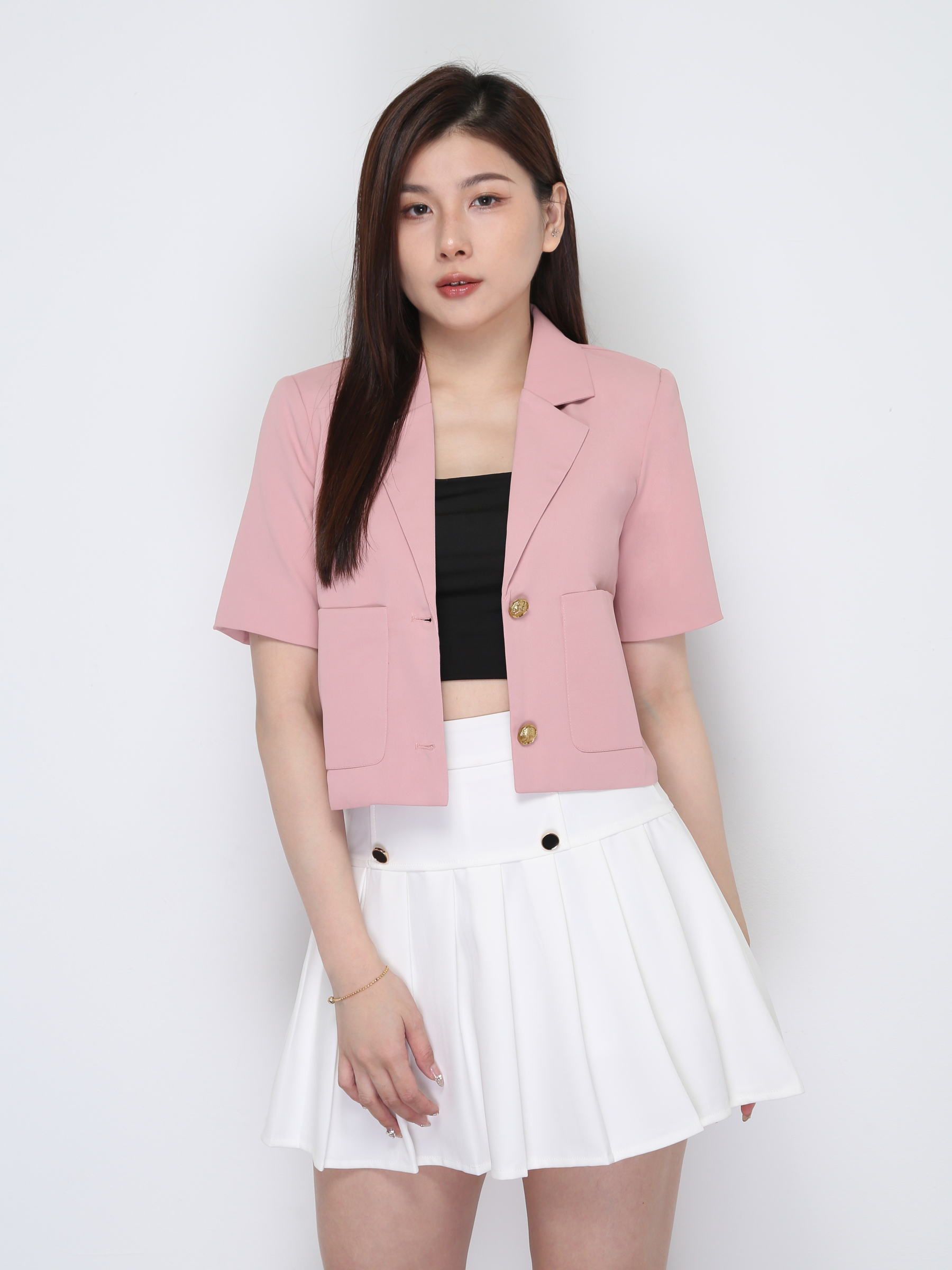 Short Sleeve Front Pocket Top 39048