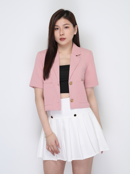 Short Sleeve Front Pocket Top 39048