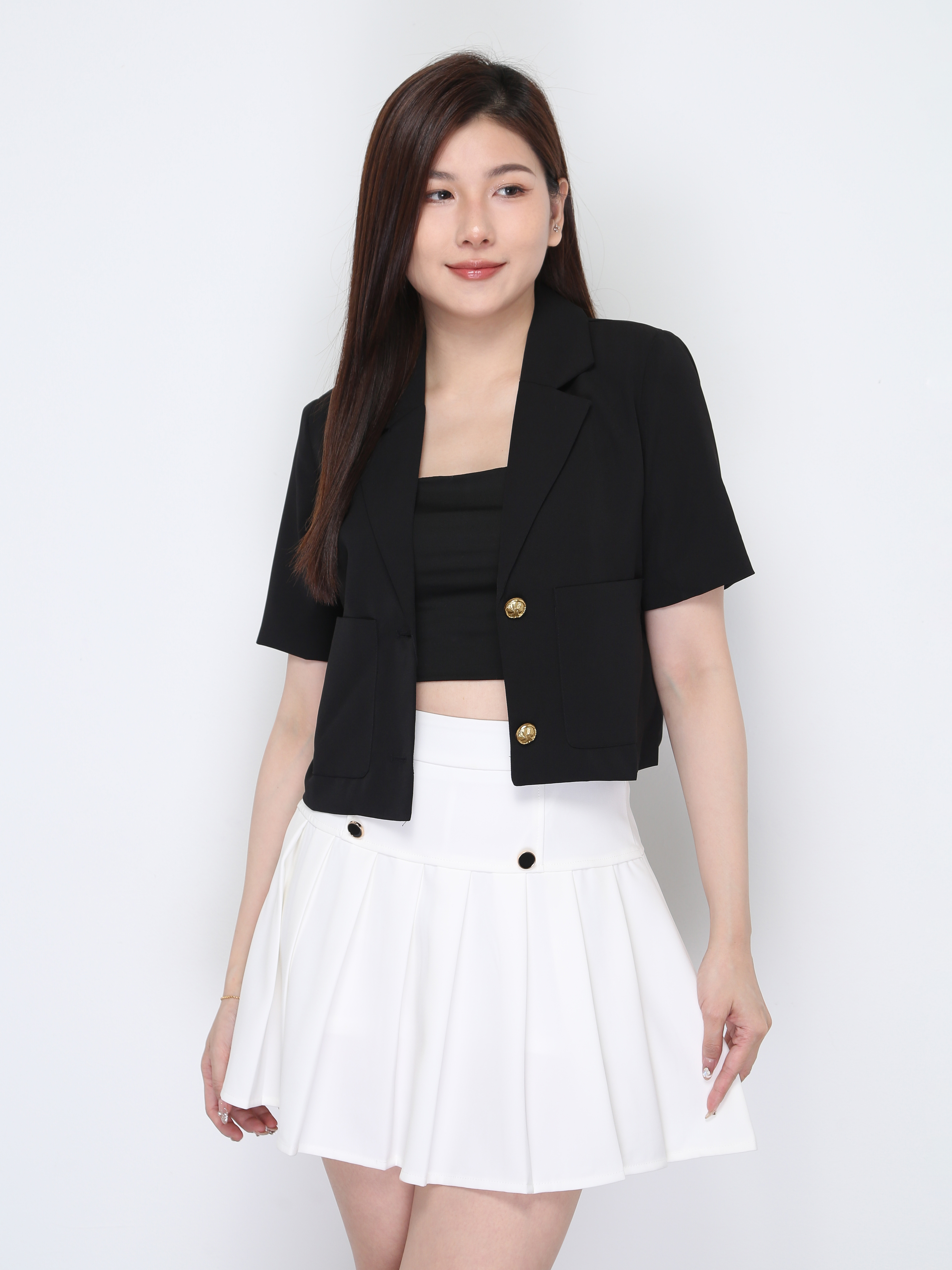 Short Sleeve Front Pocket Top 39048