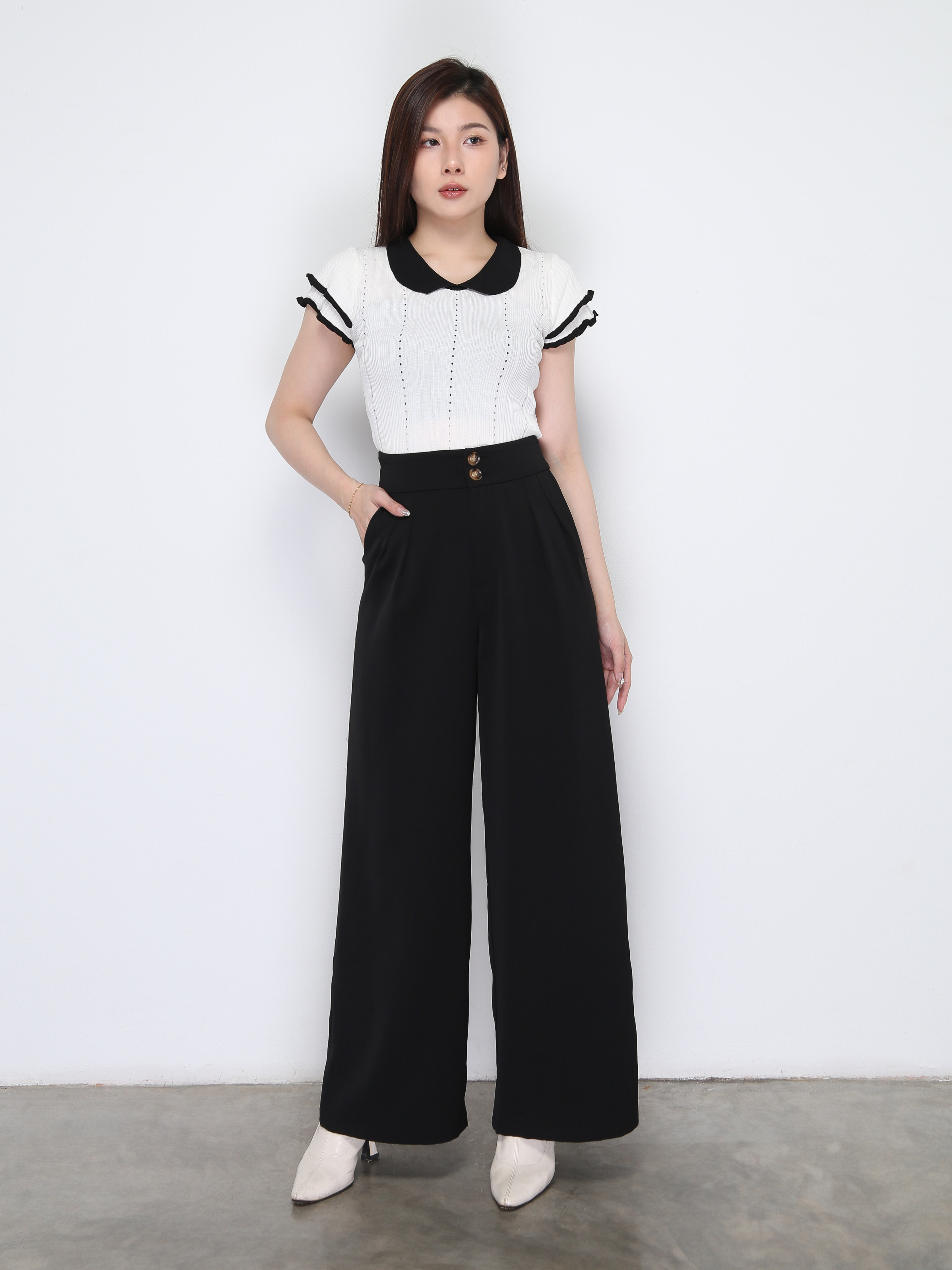 Knitted Short Sleeve Top 39055