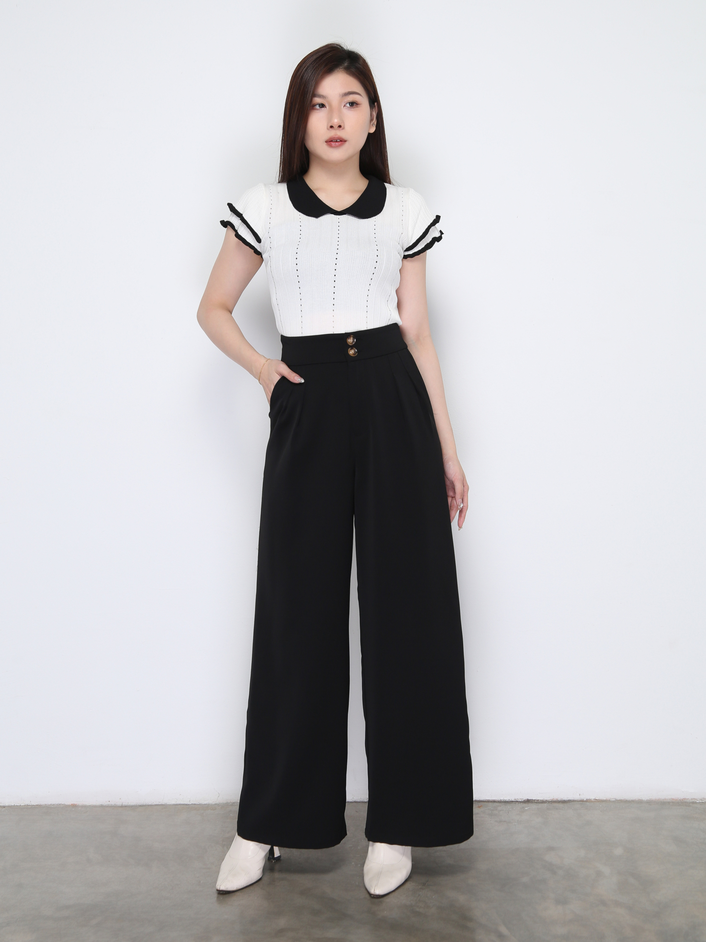 Knitted Short Sleeve Top 39055