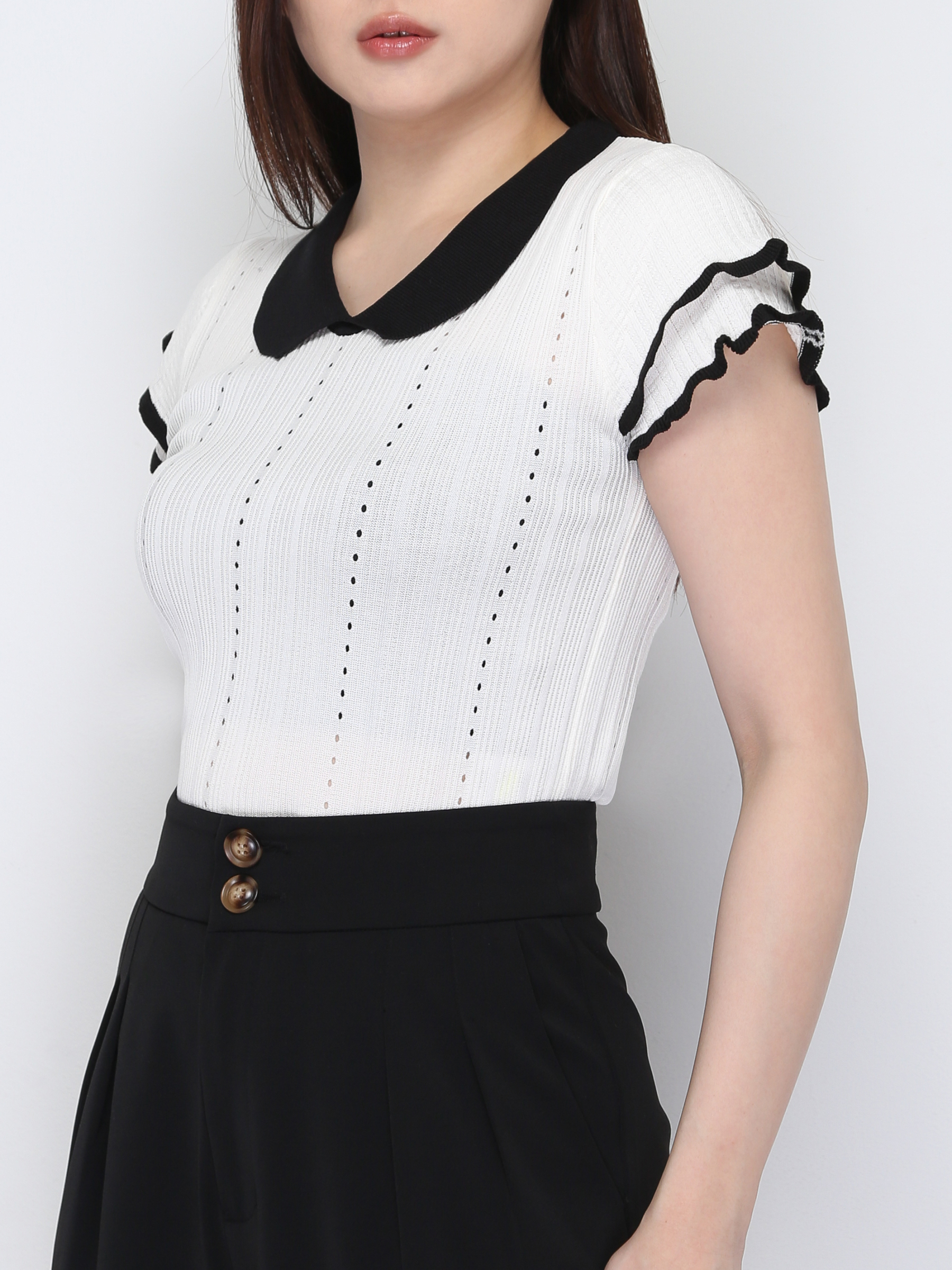 Knitted Short Sleeve Top 39055