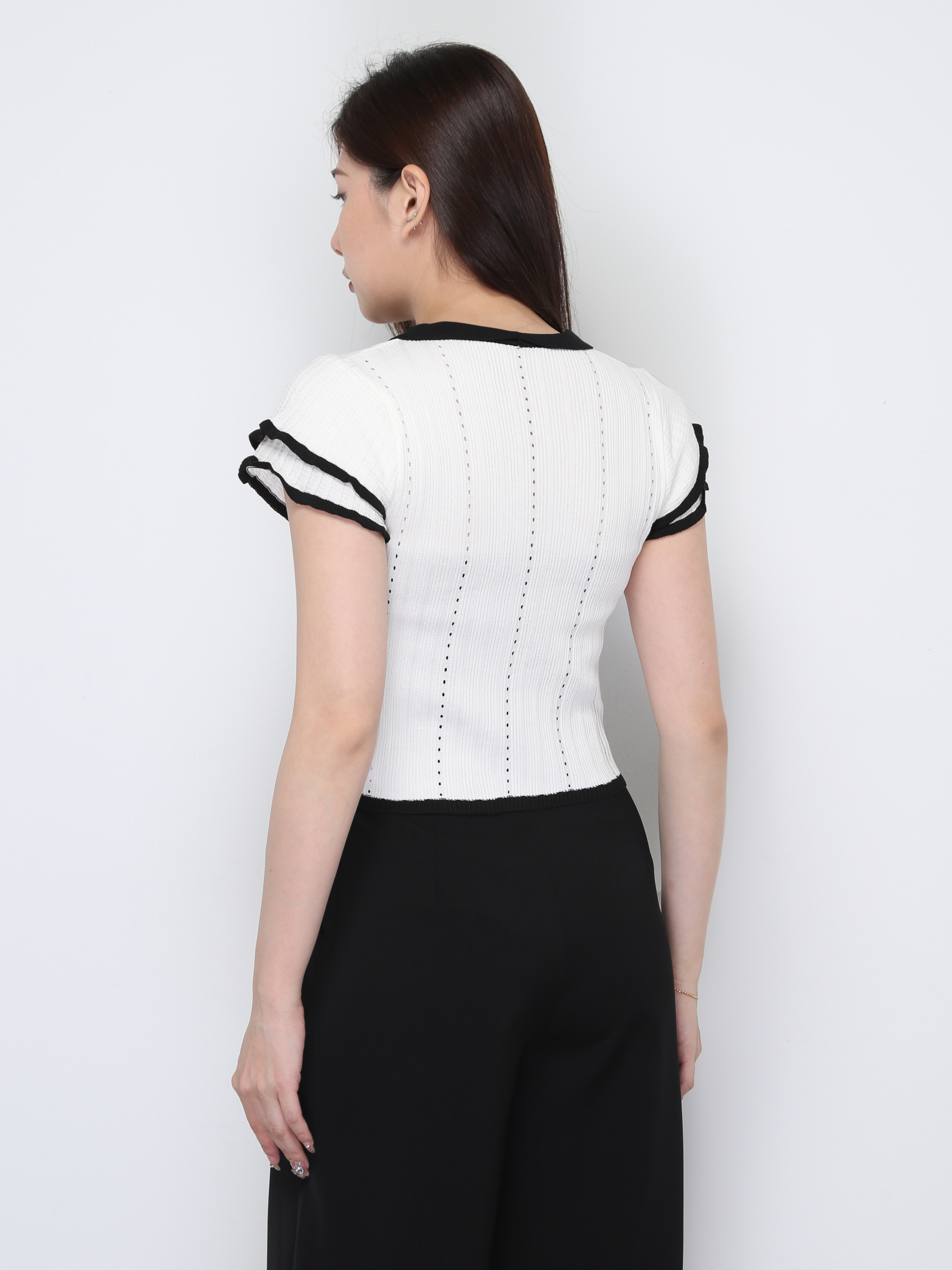 Knitted Short Sleeve Top 39055