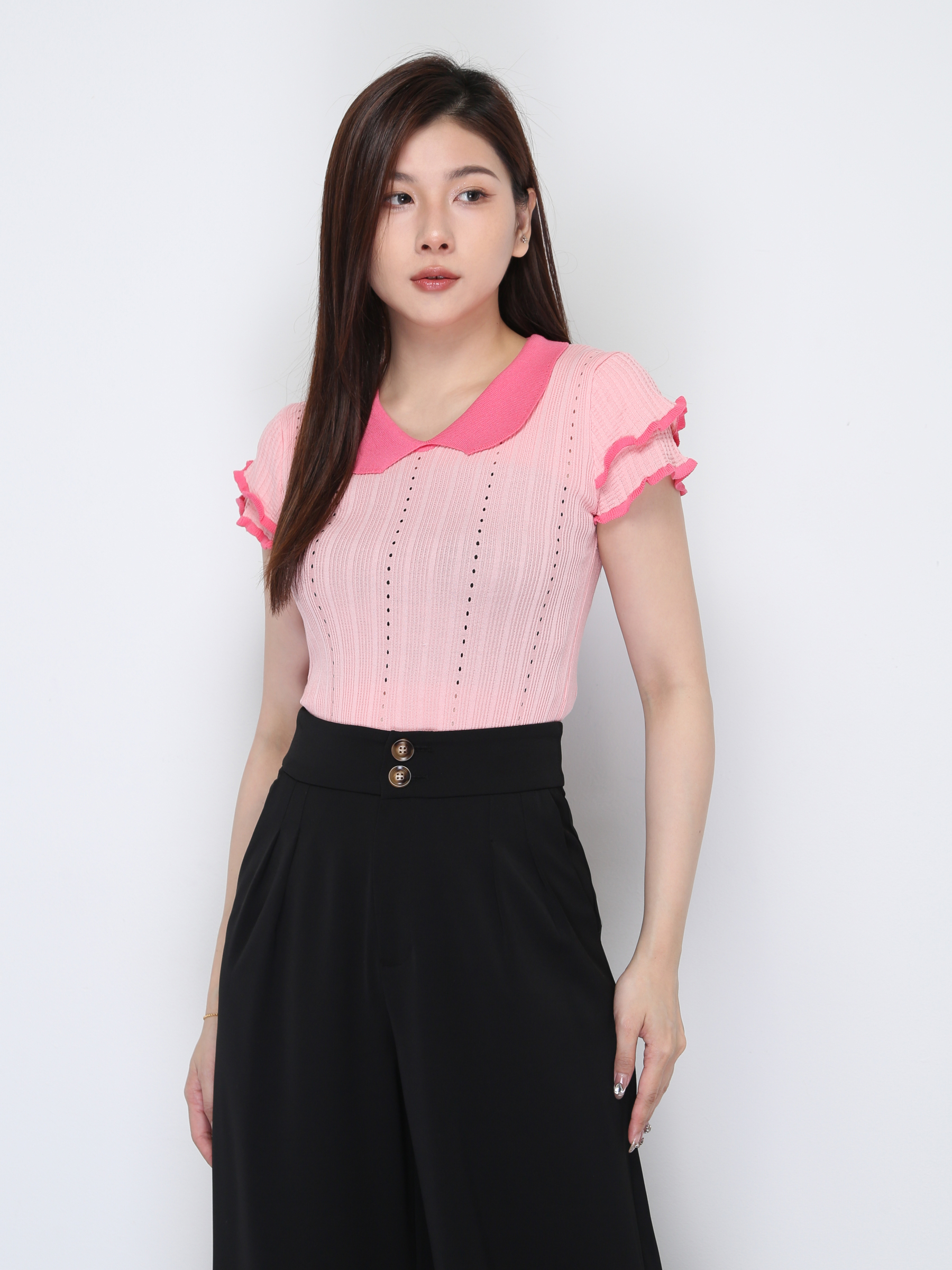 Knitted Short Sleeve Top 39055