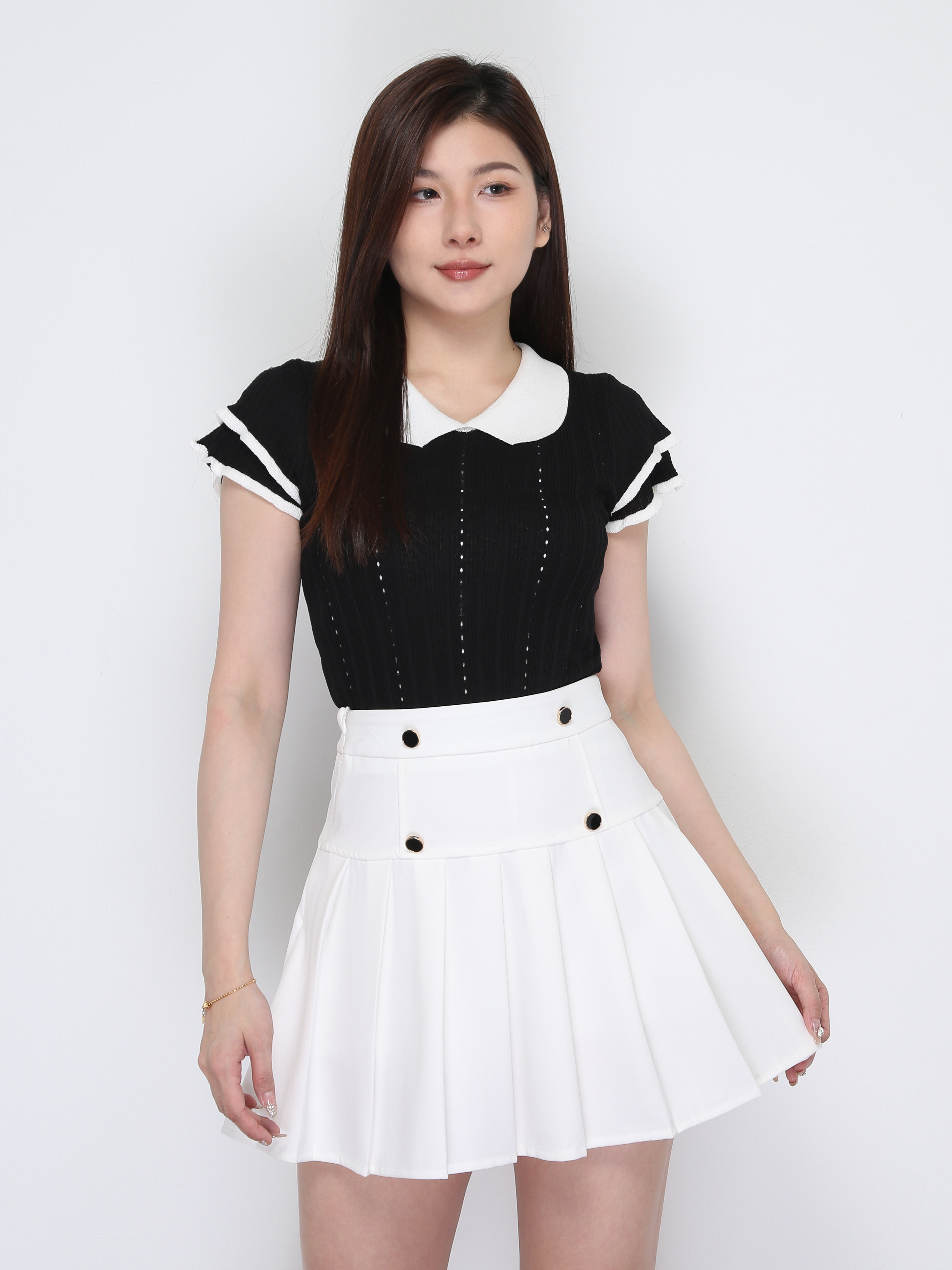 Knitted Short Sleeve Top 39055