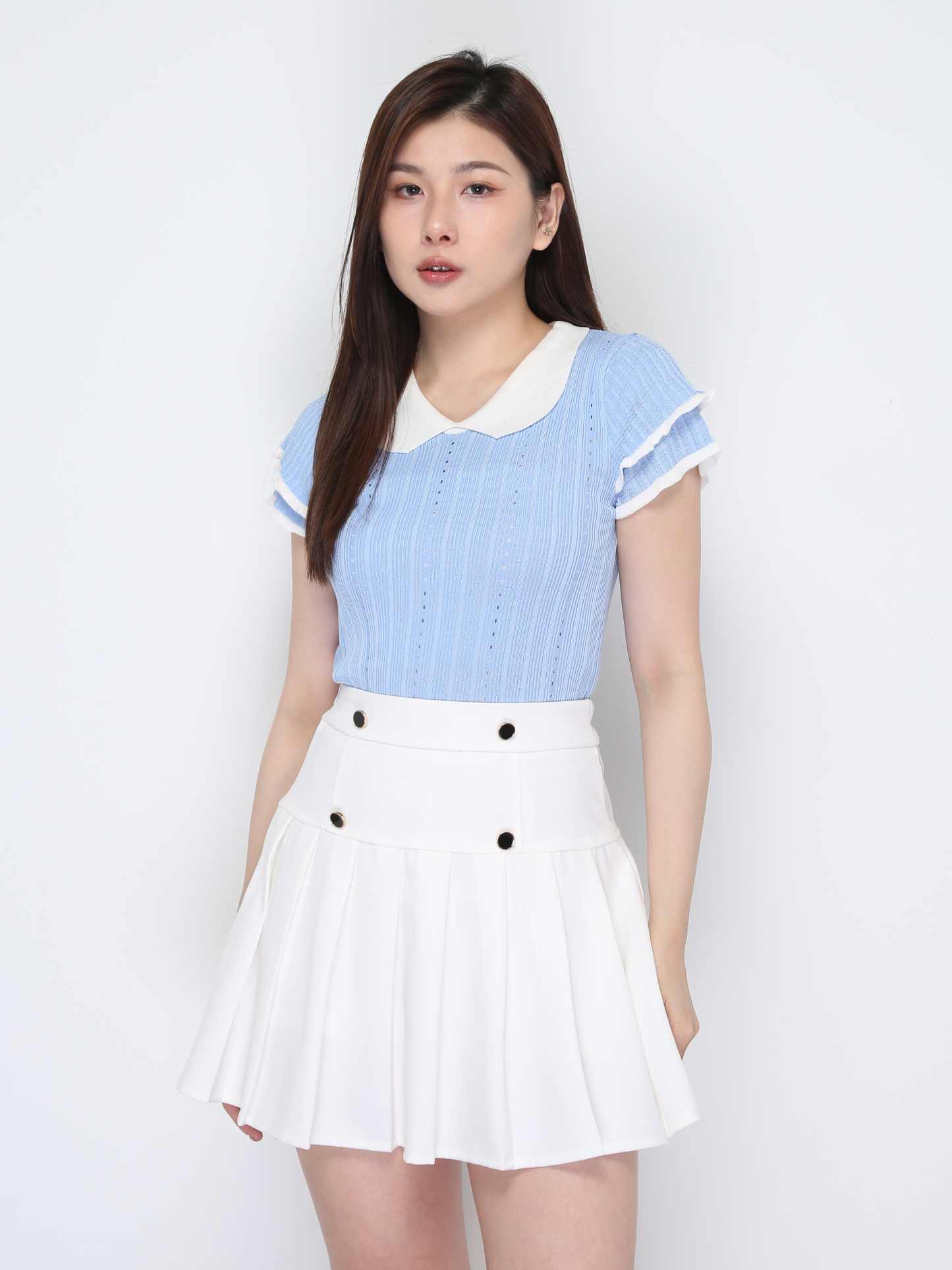 Knitted Short Sleeve Top 39055