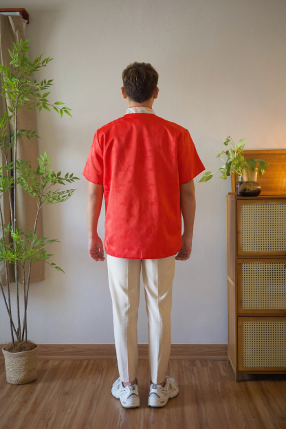 Two-Tone Mandarin Shirt - Boy AC337