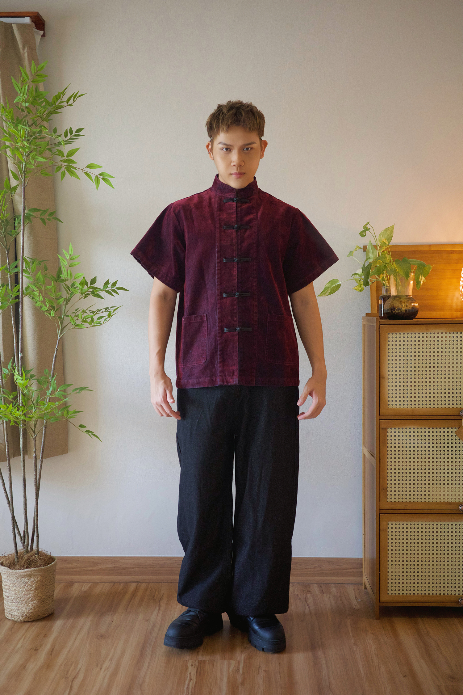 Denim Knot Button Shirt - Male Adult AC860