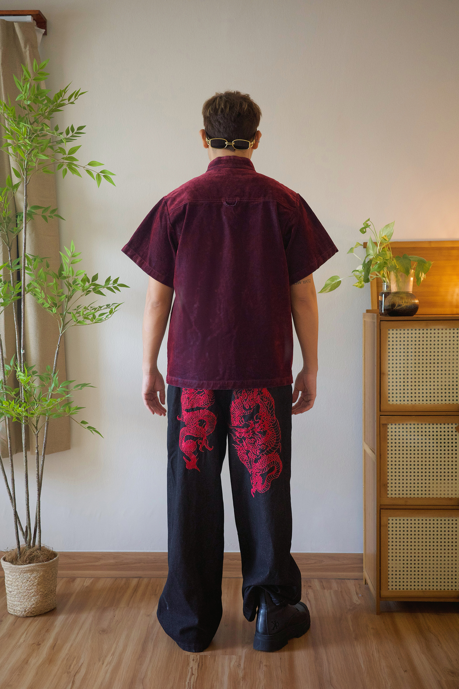 Denim Knot Button Shirt - Male Adult AC860