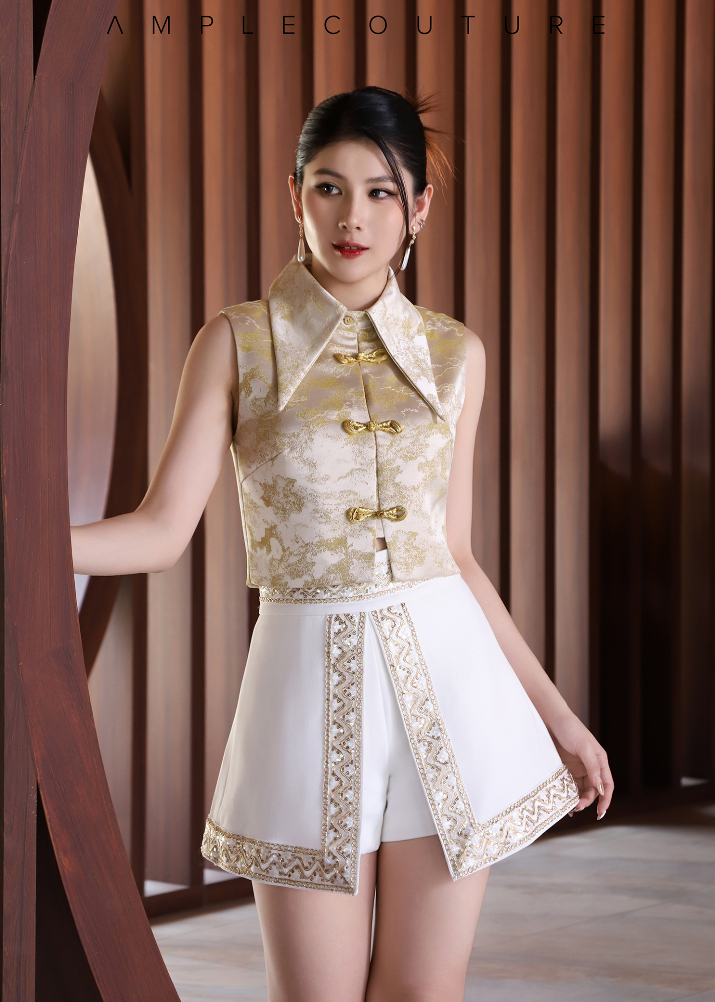 Wrap Layered Skirt Pants AC230