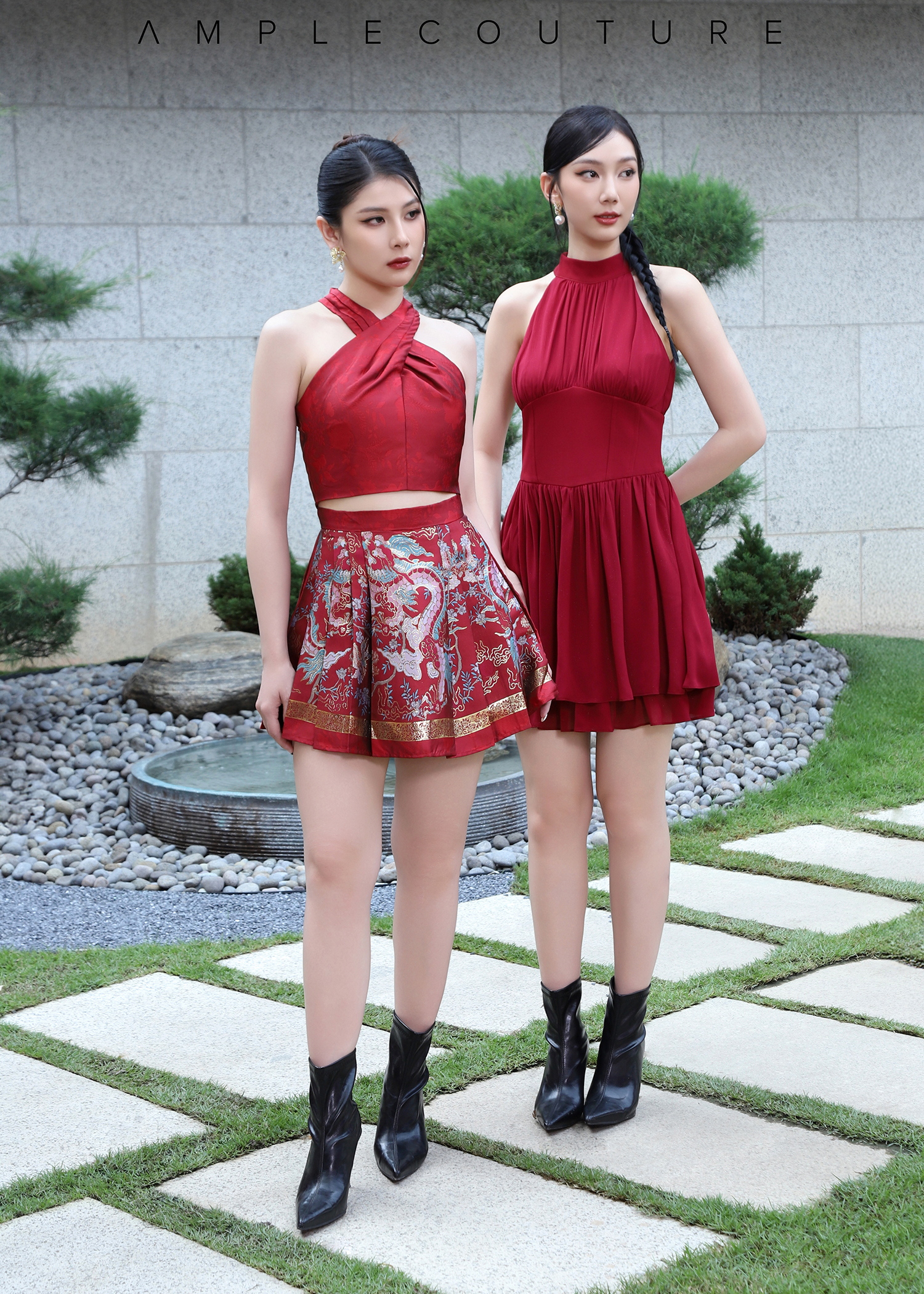 Halter Chinese Style Wear Set DJ117