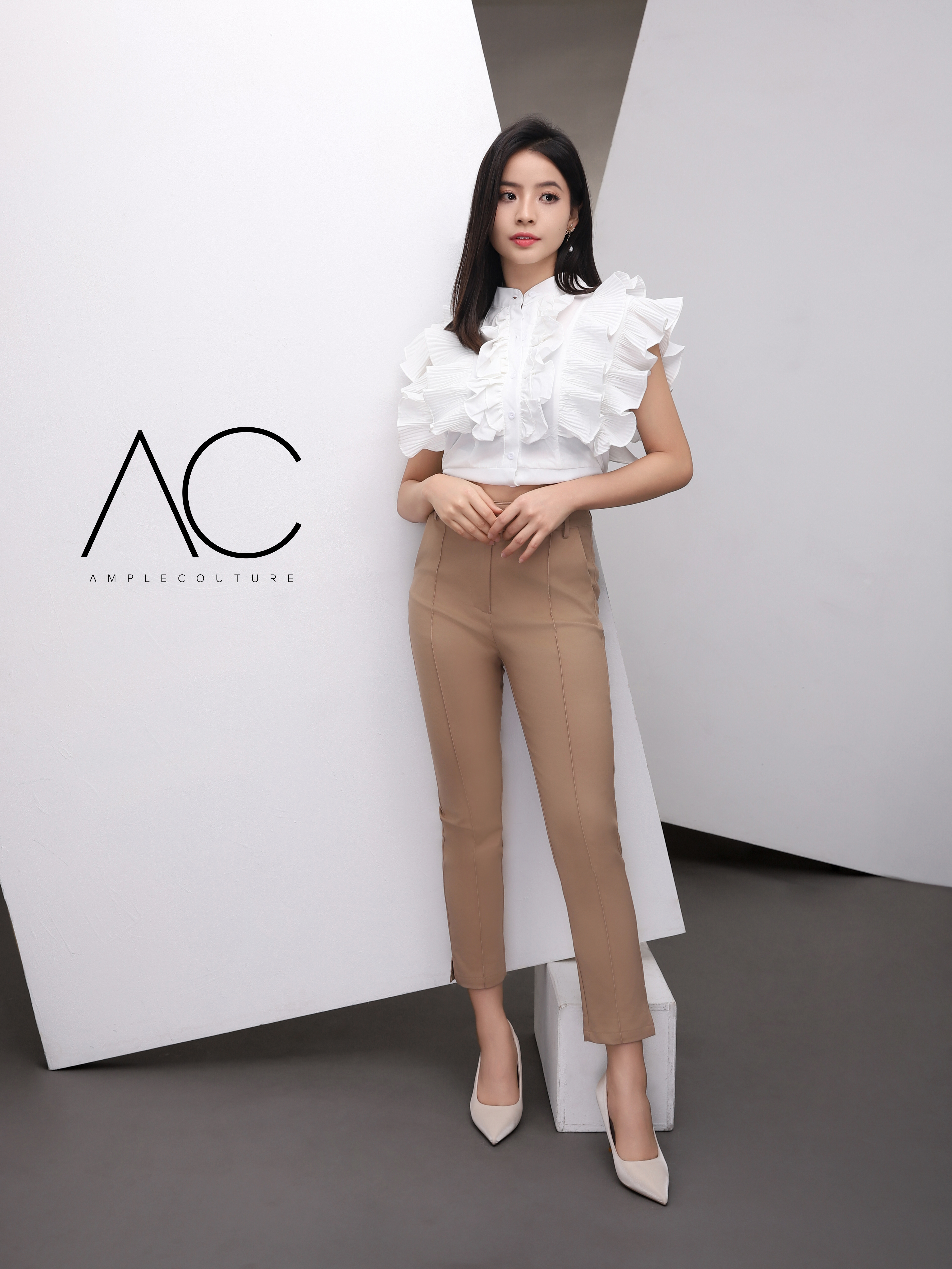 High Waist Side Pocket Long Pant AC562