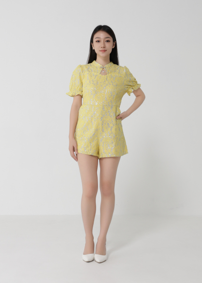 Short Sleeve Back Zip Jumpsuit 30178