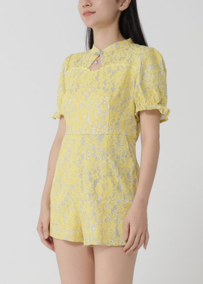 Short Sleeve Back Zip Jumpsuit 30178