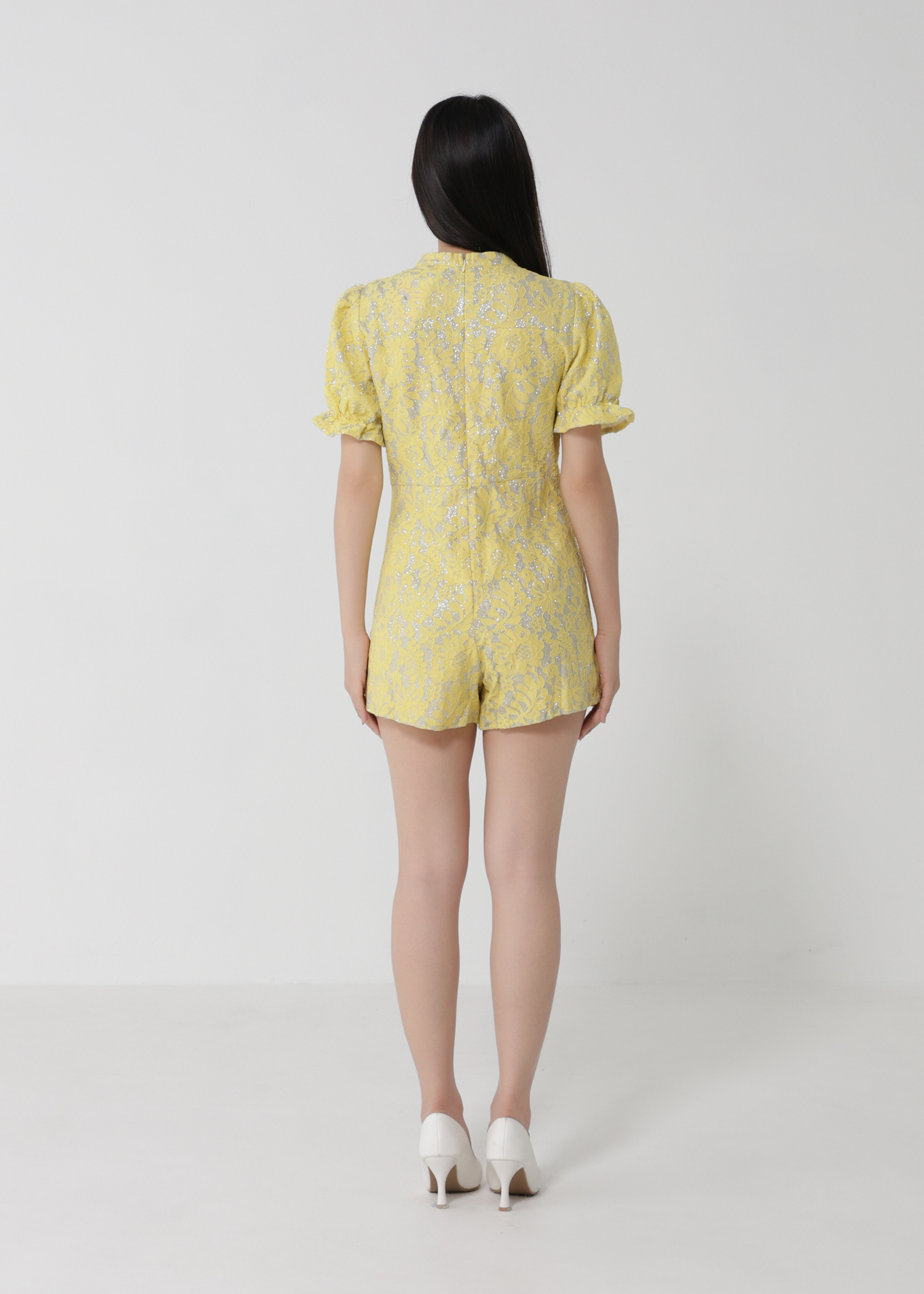 Short Sleeve Back Zip Jumpsuit 30178