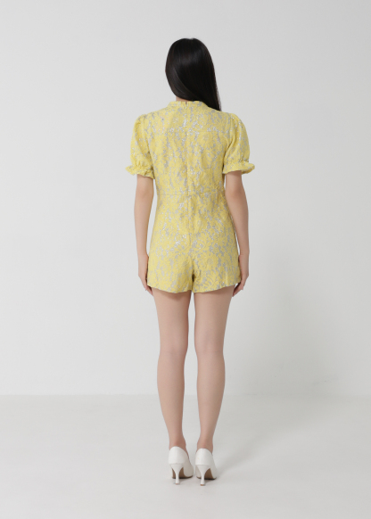 Short Sleeve Back Zip Jumpsuit 30178