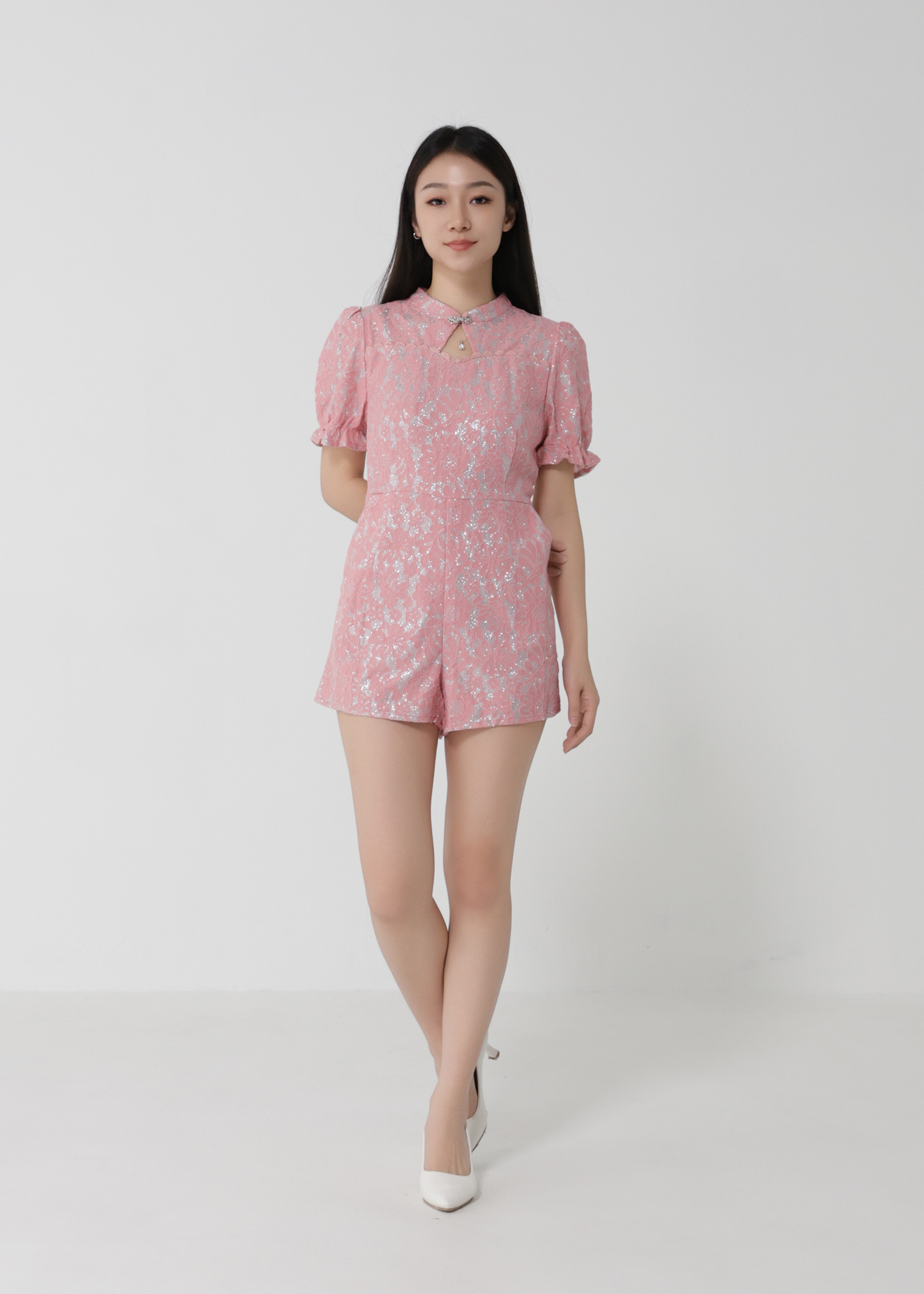 Short Sleeve Back Zip Jumpsuit 30178