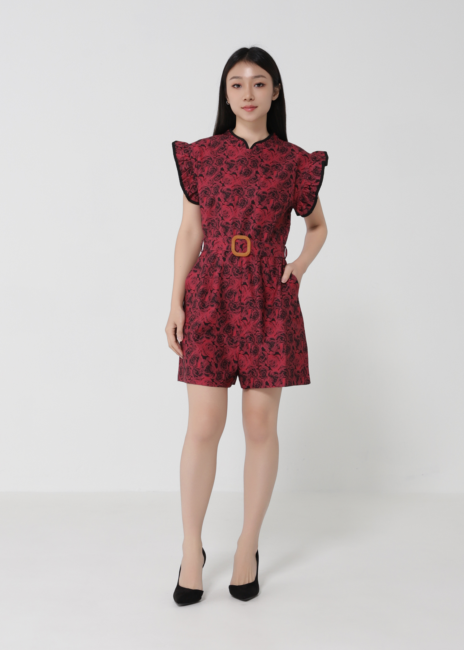 Floral With Belt Jumpsuit 30322