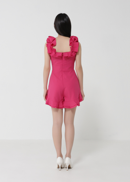Off Shoulder Ruffles Jumpsuit 30781
