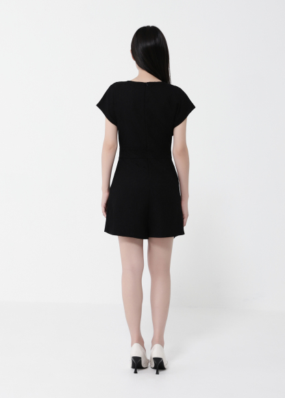 Short Sleeve Back Zip Jumpsuit 40611