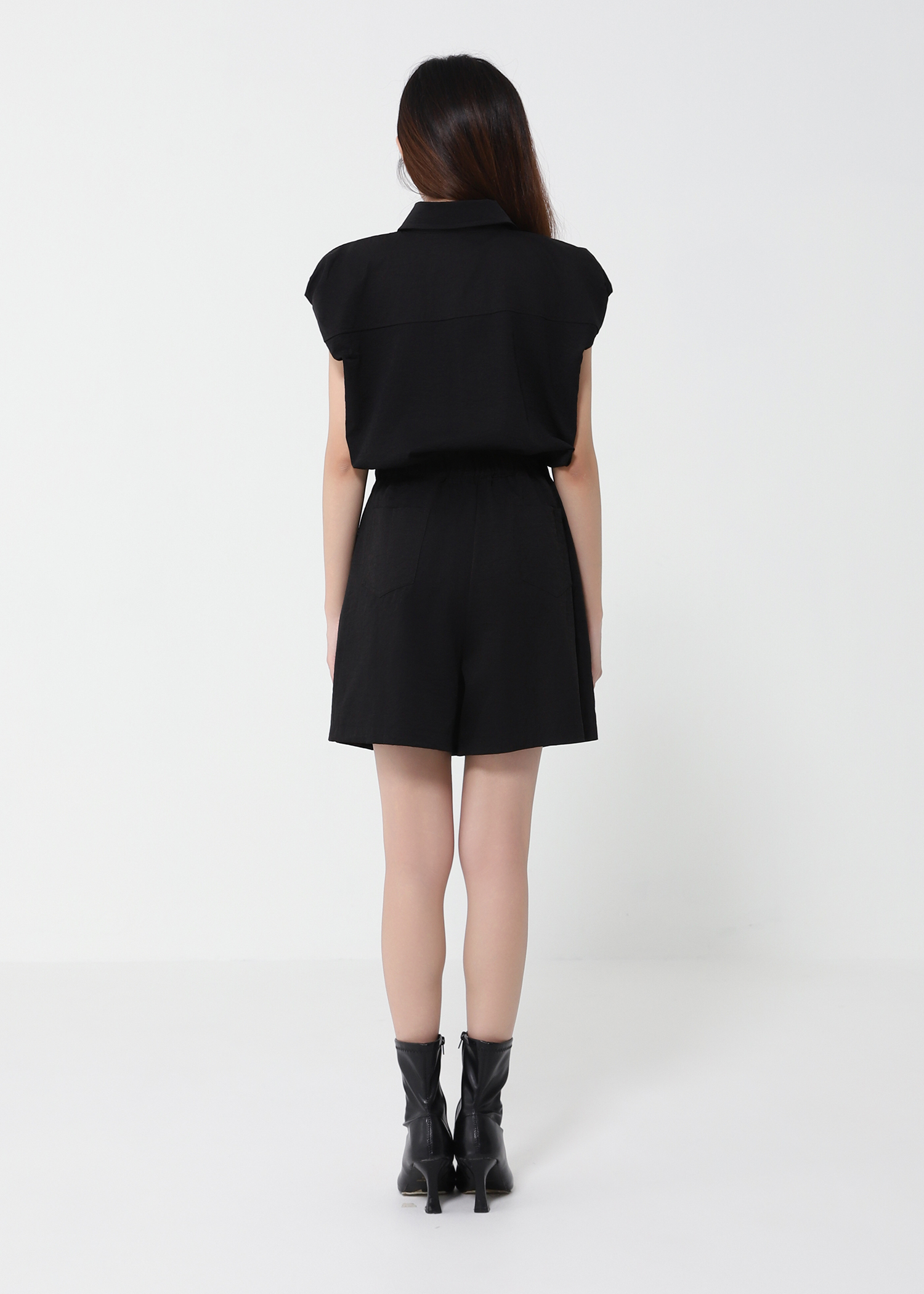 Sleeveless Front Button Jumpsuit 41012