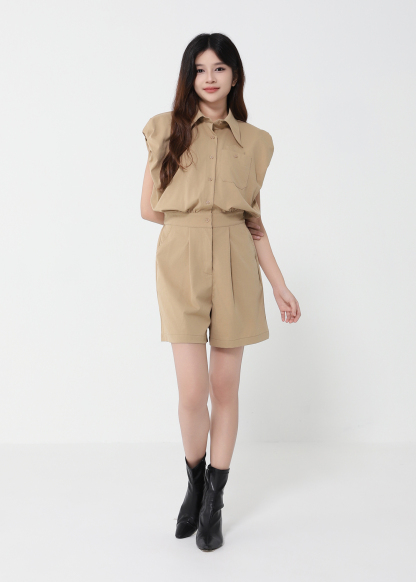 Sleeveless Front Button Jumpsuit 41012