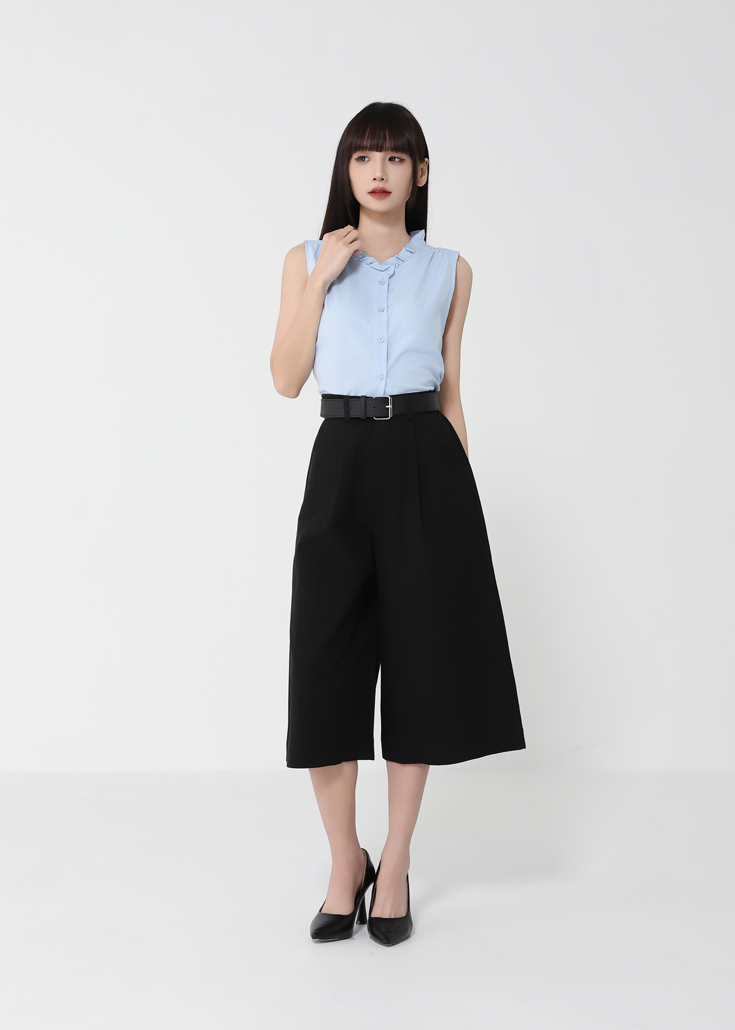 High Waist With Belt Long Pant 49208