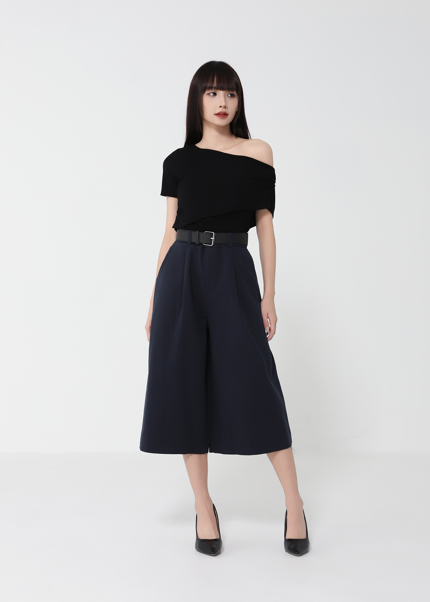 High Waist With Belt Long Pant 49208