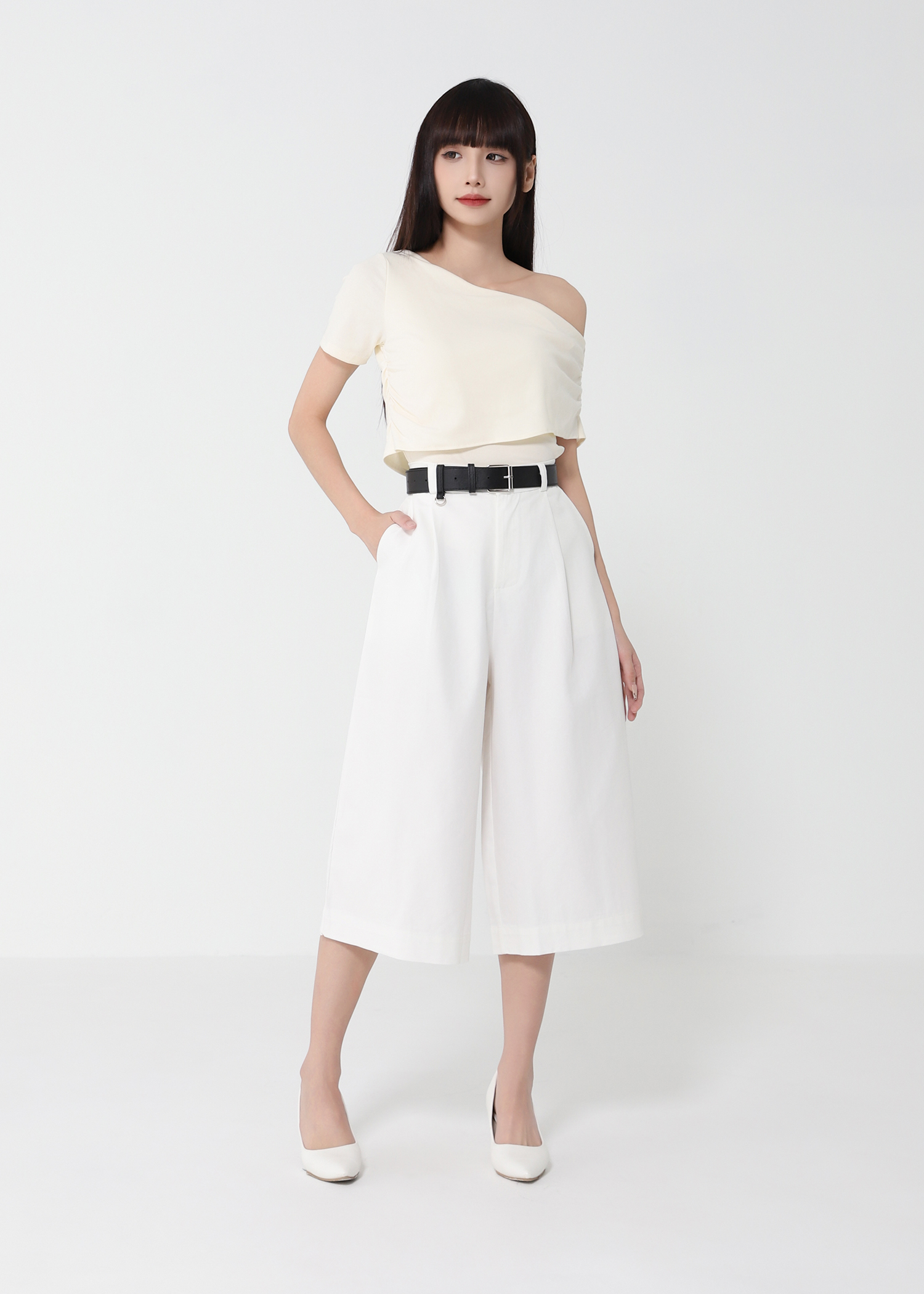 High Waist With Belt Long Pant 49208