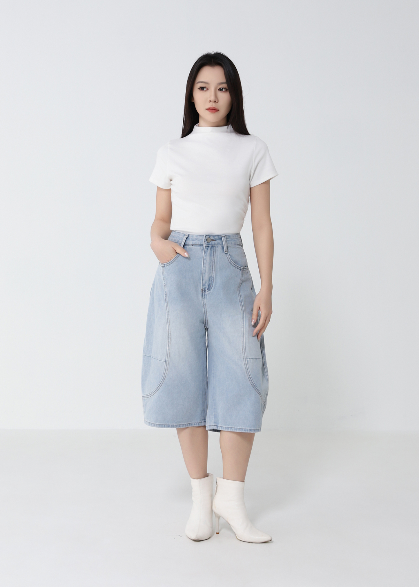 Denim Midi Pants DJ255