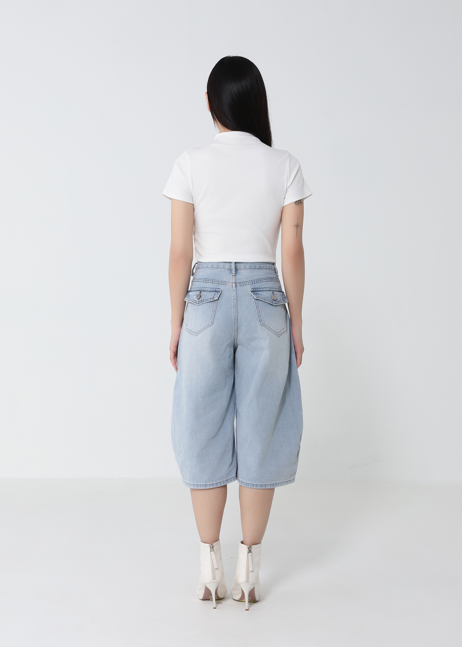 Denim Midi Pants DJ255
