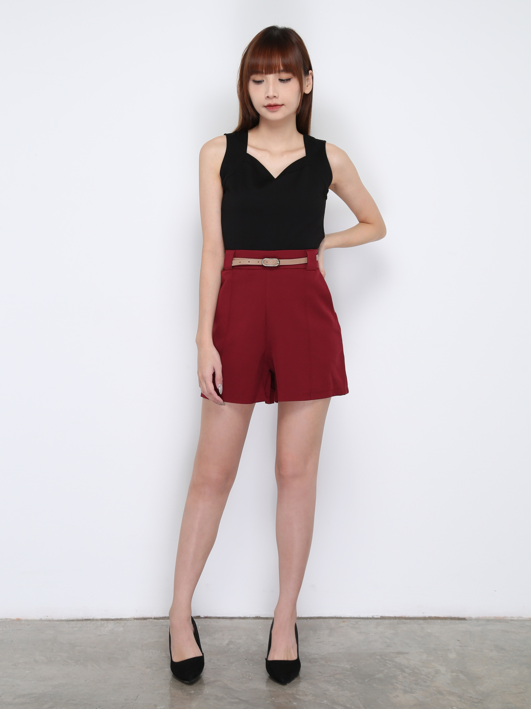 High Waist Basic Short Pants 17089
