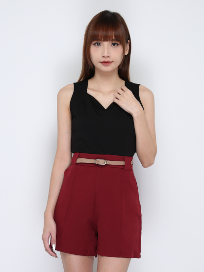 High Waist Basic Short Pants 17089