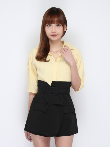 Collar Back Bottoms Zip 17090