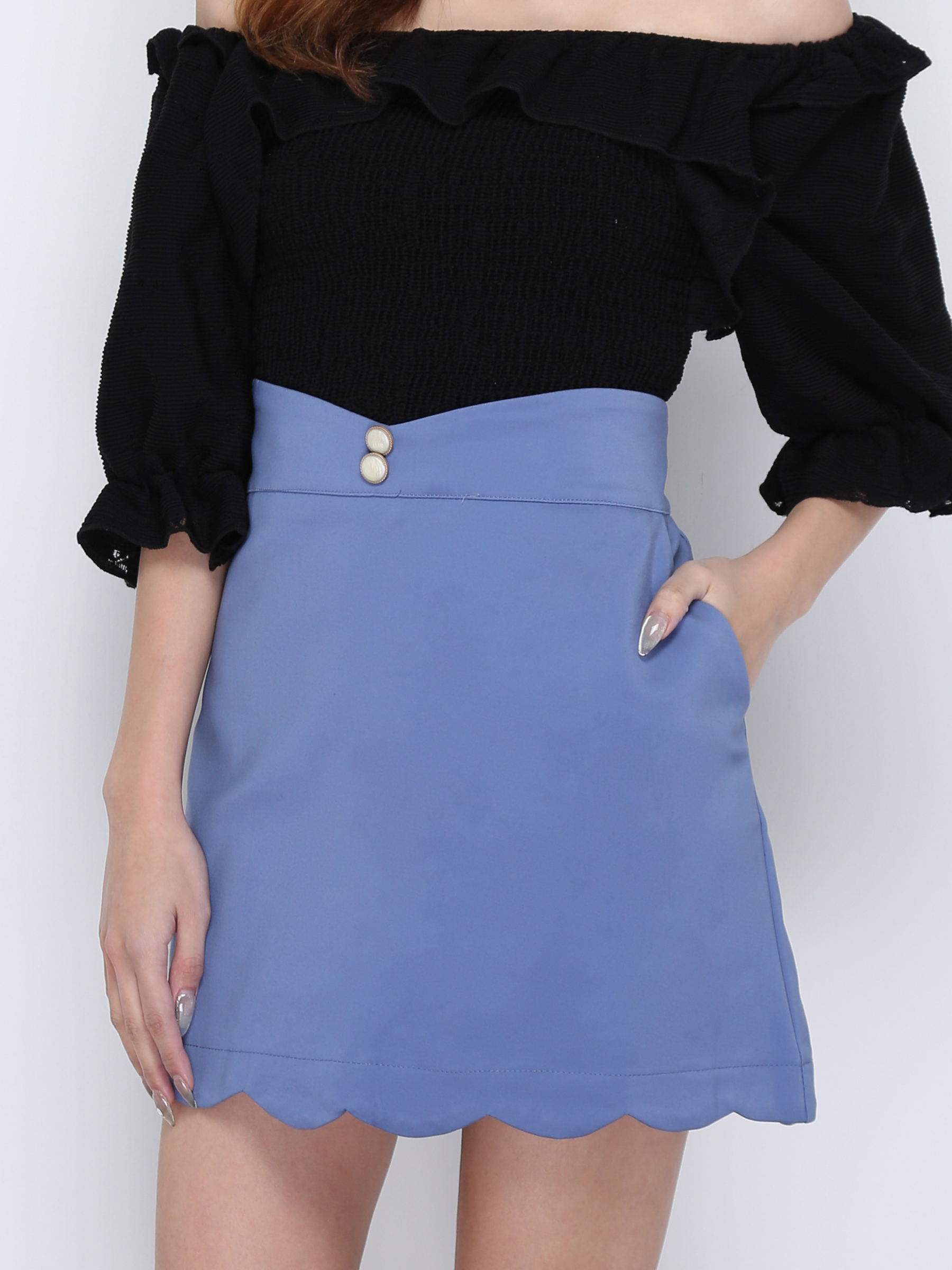 High Waist Ruffles Short Skirt 16919