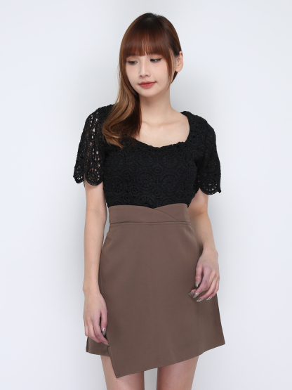 Formal High Waist Wrap Skirt Pants 17054