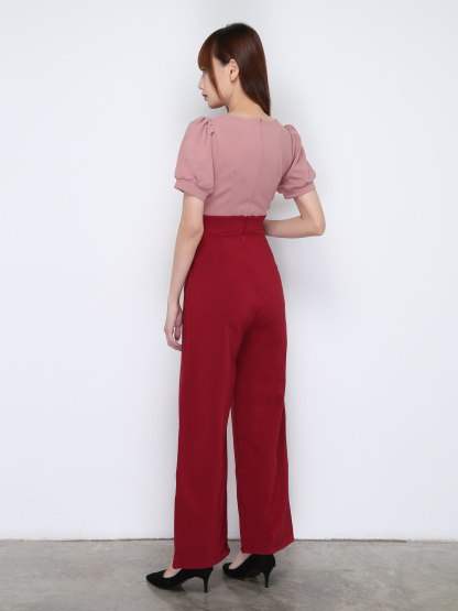 Two Tone Cross With Hole Jumpsuit 19464